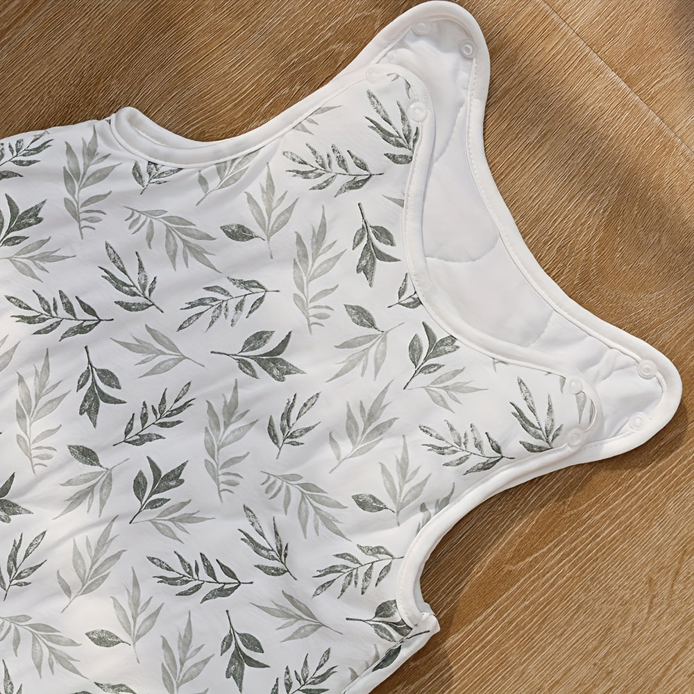 Winter Soft Sleeping Bag for Kids with Leaf and Animal Print Sleeveless Design