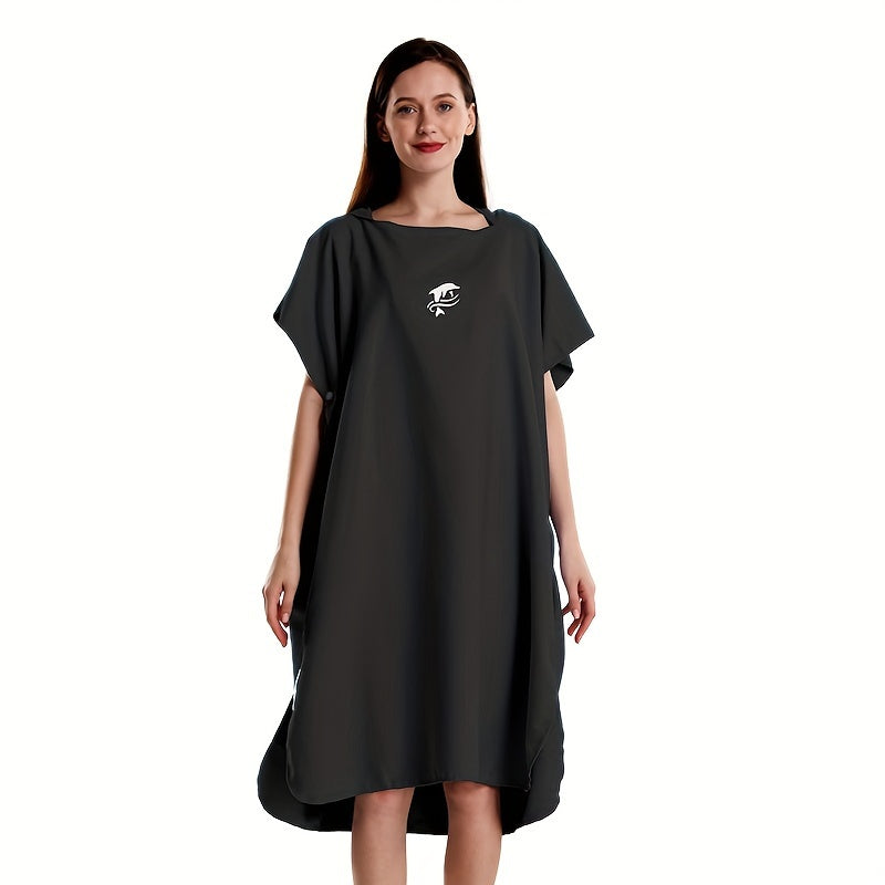 1 шт. Сёрф пончо полотенце, микрофибровый унисекс халат для серфинга, плавания, дайвинга, пляжа, один размер подходит всем.