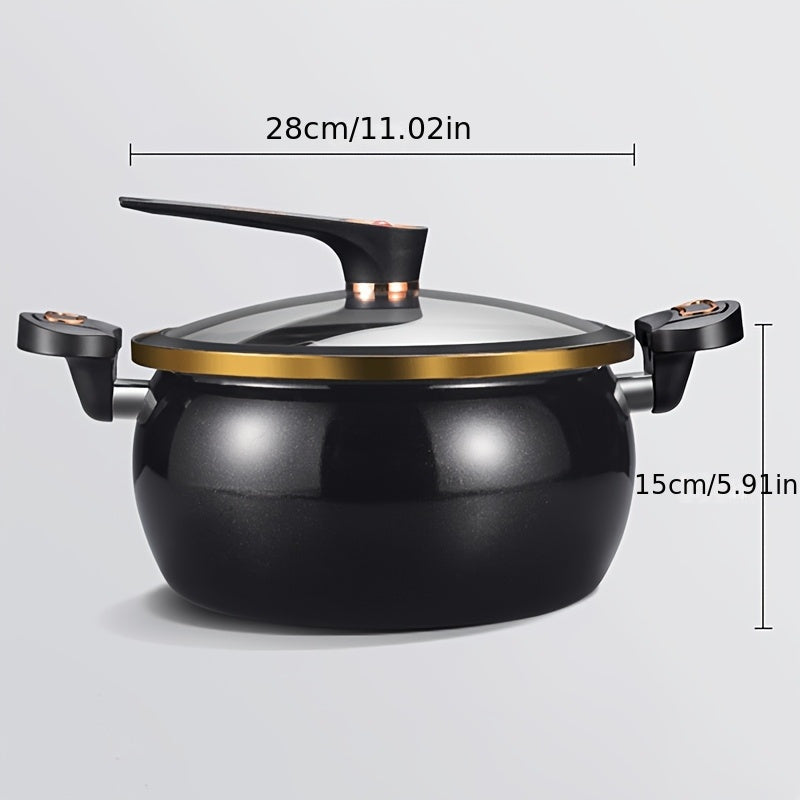 3 ta EASYJOY keramika sho'rva qozonlari to'plami, yopishqoq quyma temir materialidan tayyorlangan va bug'li qo'shimcha va qoshiqni o'z ichiga oladi. Qovurdoq, sho'rva va boshqa taomlarni tayyorlash uchun mukammal.