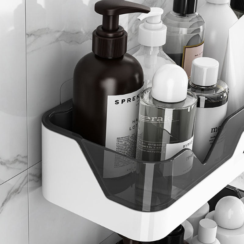 Perchero de pared de plástico sin carga, almacenamiento de ropa sin taladro