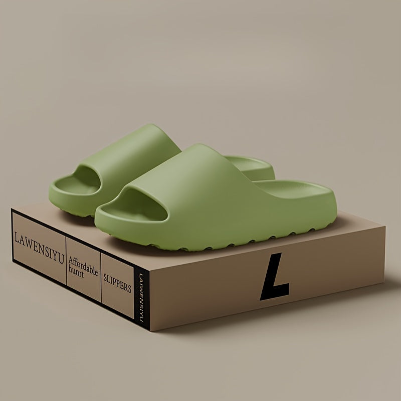 Men's EVA Slides Non-Slip Indoor Outdoor Soft Sole Solid Color All-Season