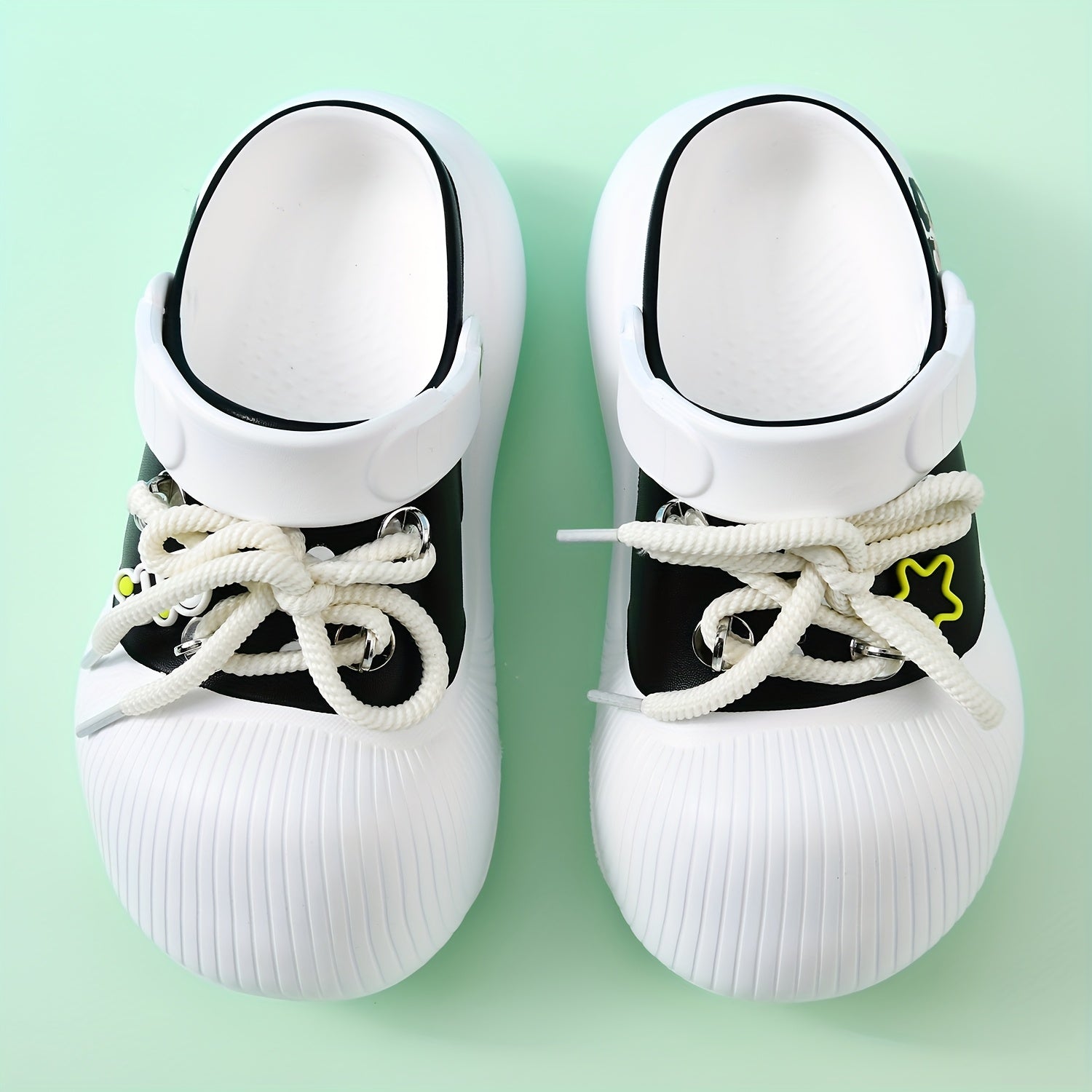 Women's EVA Summer Shoes with Thick Sole, Star Decor, Casual Beach Footwear