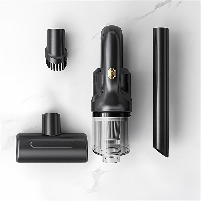 Головки щеток 3-в-1, беспроводной пылесос высокой мощности с портативным, низким уровнем шума, однокнопочным управлением, аккумулятором на литиевых батареях. Идеально подходит для использования дома и в автомобиле. Отличный подарок для дома и автомобиля.