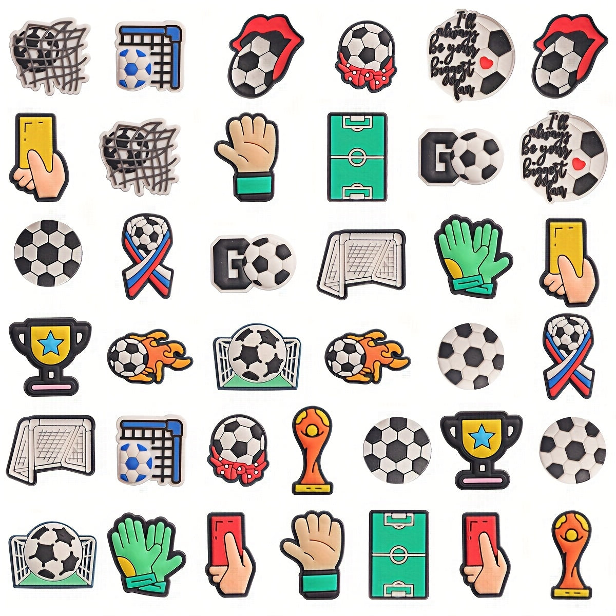 Sports Shoe Charms Set 22/24/28/38pcs Football Basketball Baseball Soccer Accessories