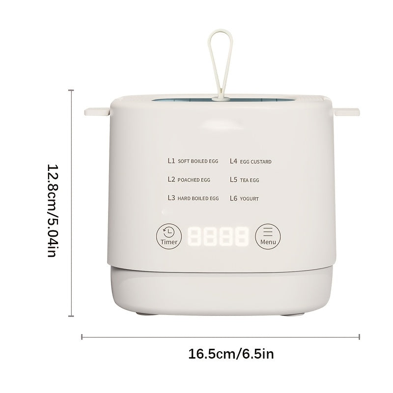 6 tuxum pishirish uchun bug'langich, zanglamaydigan po'latdan, Yevropa standarti rozetkasi, batareyasiz