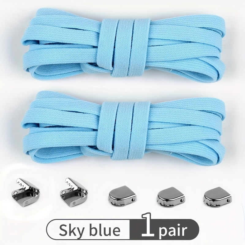 Adult Non-Slip Elastic Shoe Laces, Polyester Spandex, 9 Colors, 100cm