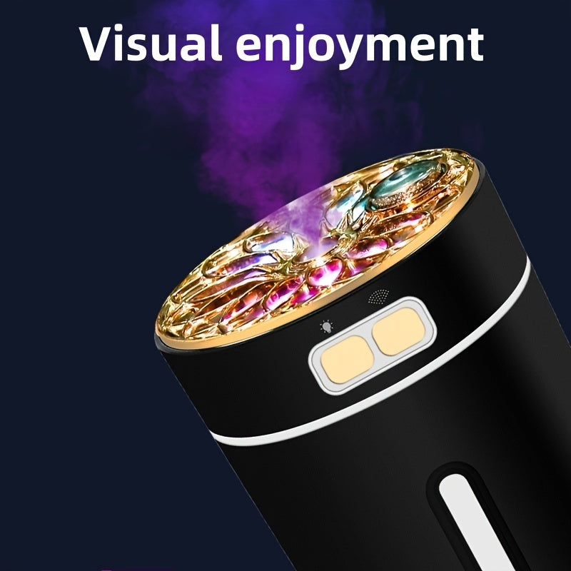 Portable Car Humidifier with Color Light and Essential Oil Diffuser for Home and Vehicle