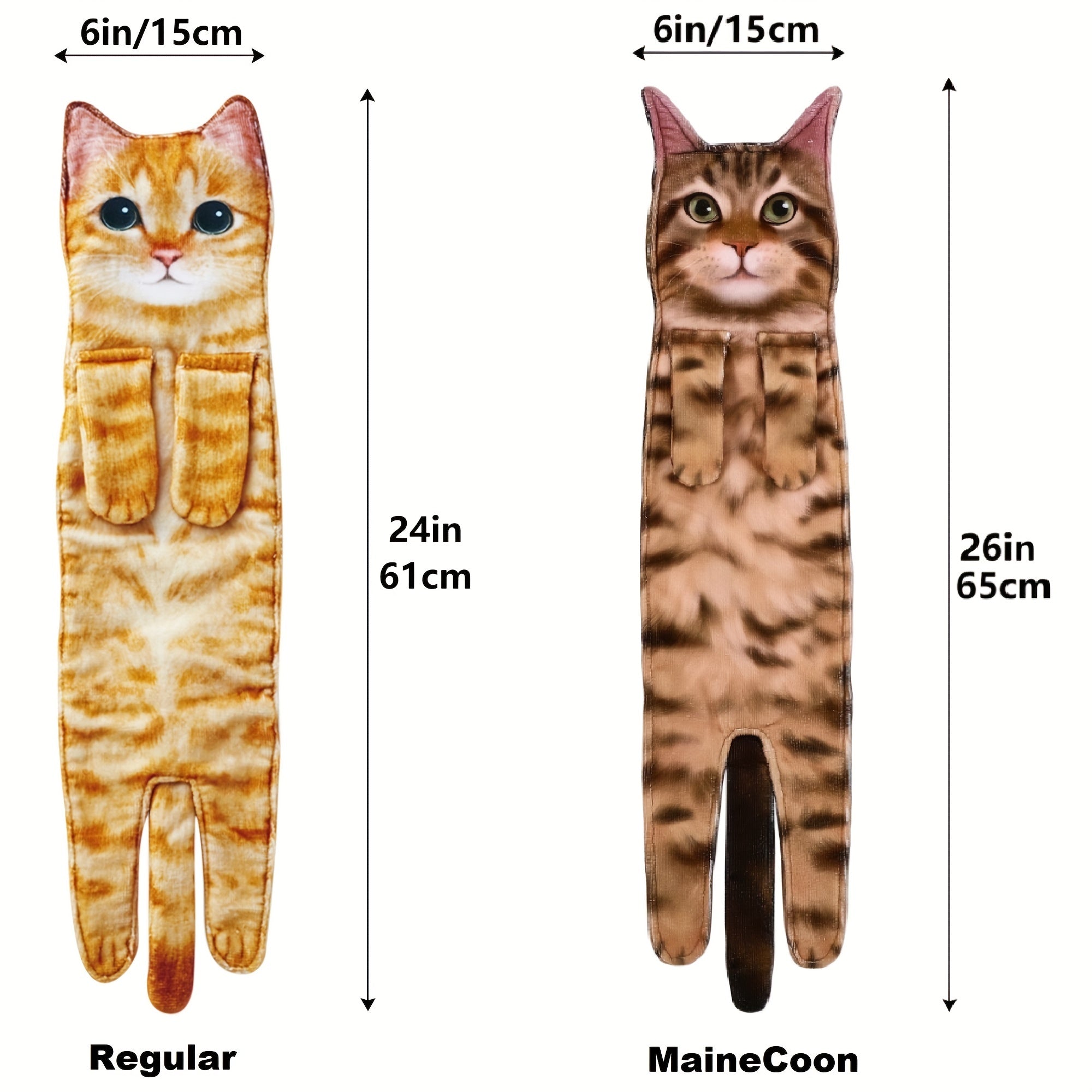 Christmas Cat Hand Towels for Bathroom Kitchen Absorbent Decorative Washcloths