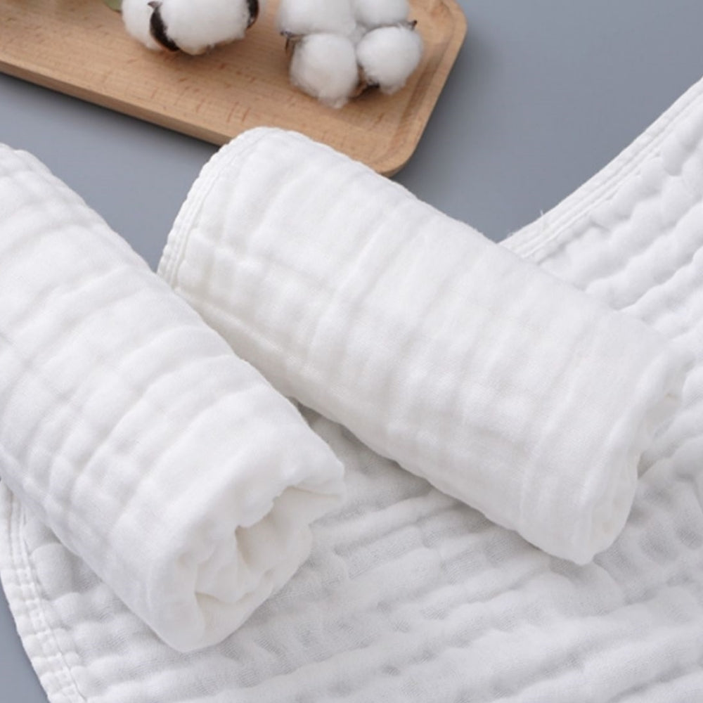 6 Pack Muslin Baby Burp Cloths Large Absorbent Cotton Bibs Gender Neutral
