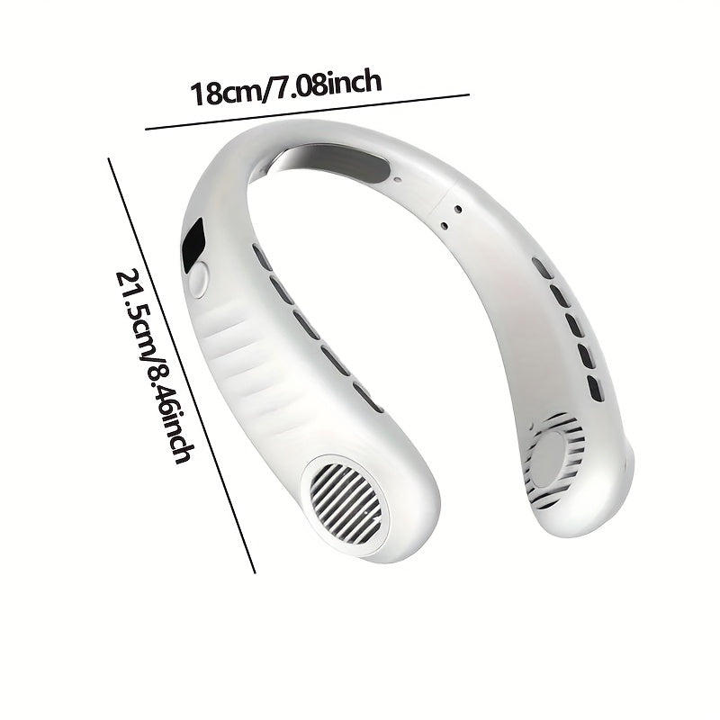 Portable USB Fan with 5 Adjustable Speeds, Rechargeable Battery, Lightweight Ergonomic Design for Travel and Outdoor Use