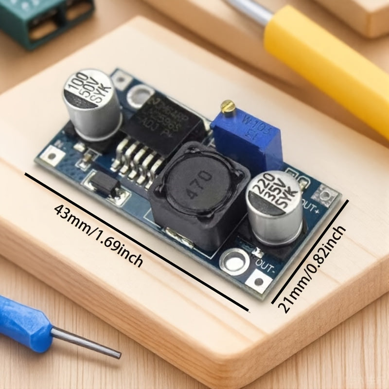 Juego de 1, 3 o 5 módulos convertidores buck ajustables DC-DC LM2596, entrada de 3V-40V, salida de 1.5V-35V