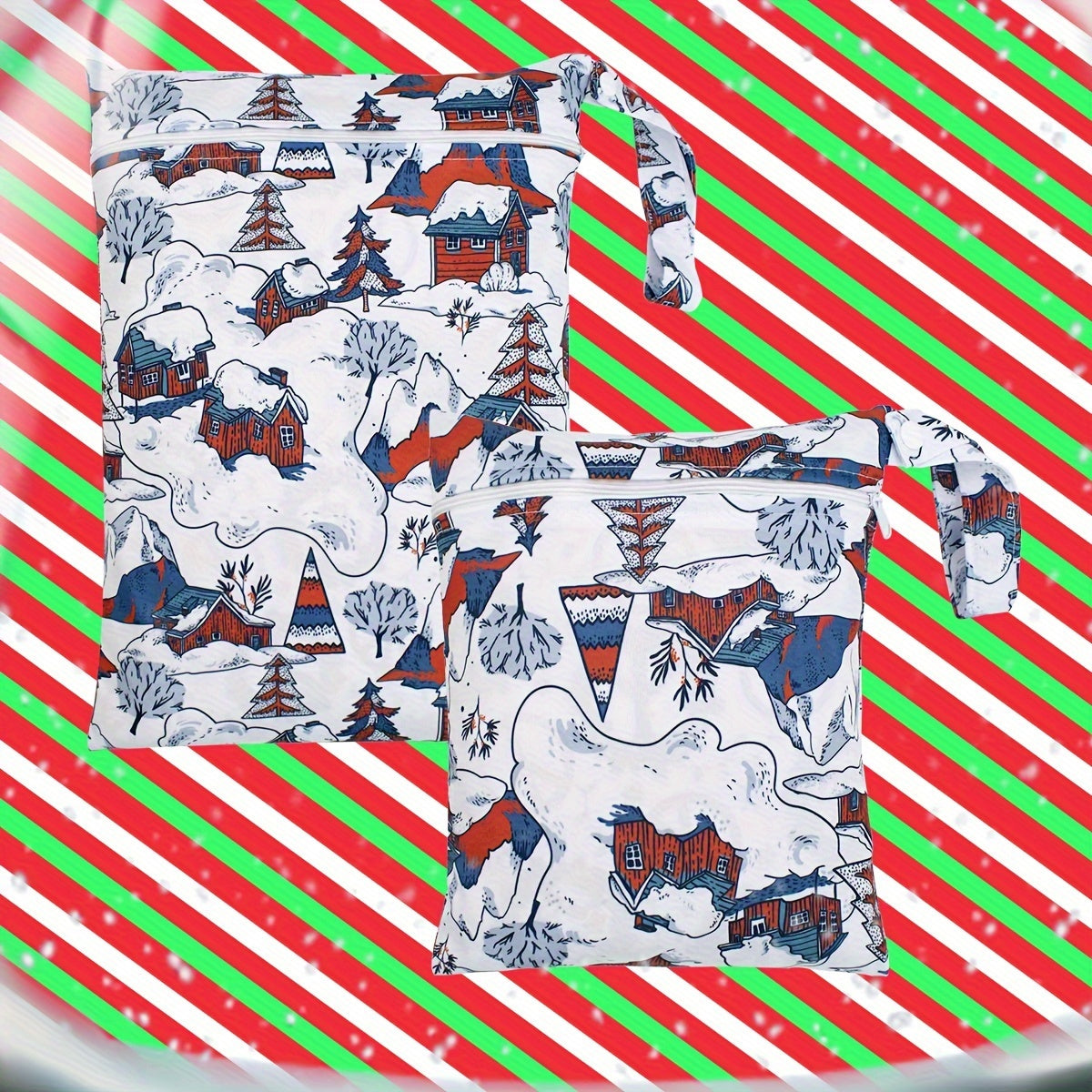 Набор из 2 многоразовых полиэстеровых сумок для влажных и сухих вещей для путешествий, пляжа, спортзала, туалетных принадлежностей