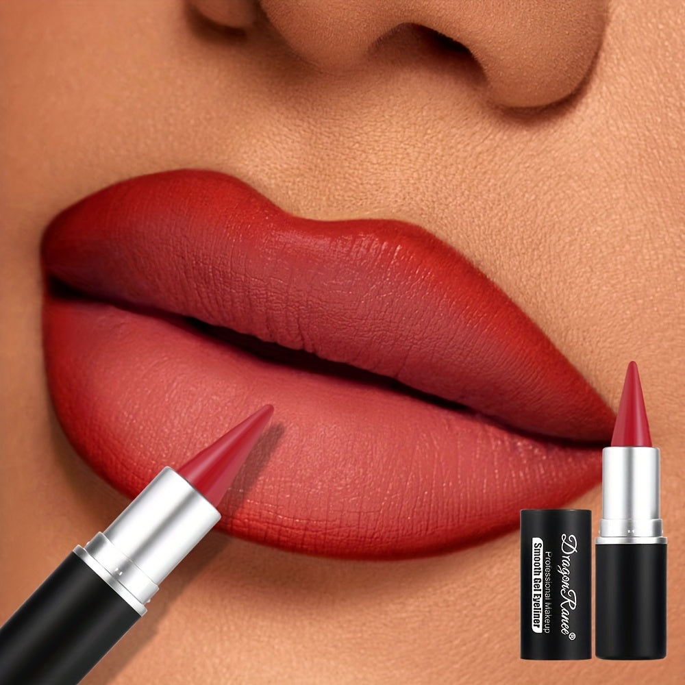 Women's 12-Shade Matte Lipstick and Eyeliner Set Long-Lasting Smudge-Proof