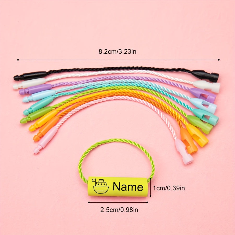 Personalized Shoe Name Tags with Colorful Lanyards for Water Bottles and Umbrellas