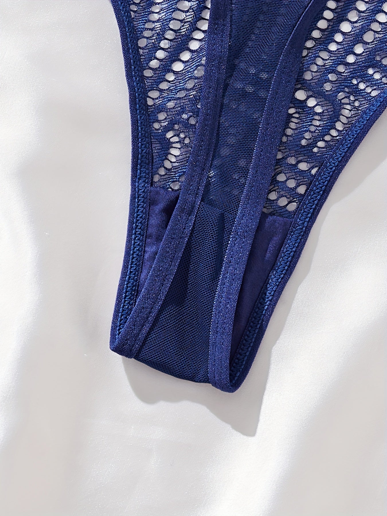 Women's Lace Triangle Panties and Sheer Mesh Thong Sexy Lingerie Underwear