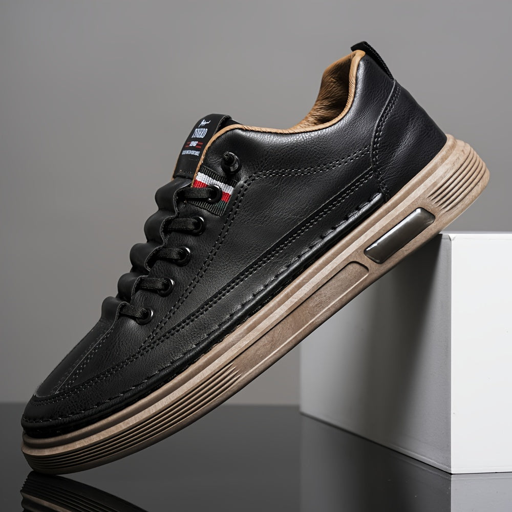 Men's Casual Sports Sneakers with PVC Sole and PU Upper