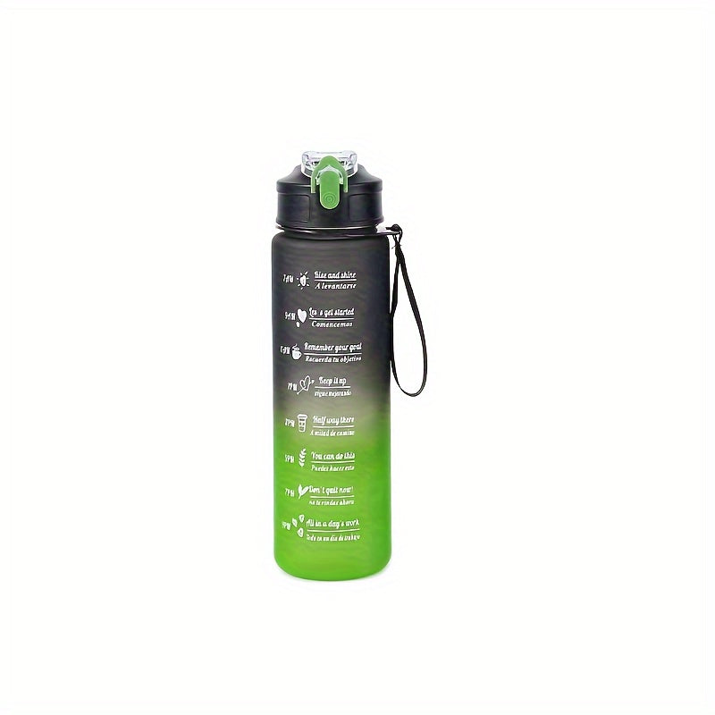 Set of 3 Motivational Water Bottles 2000ml 800ml 300ml with Straw and Sleeve