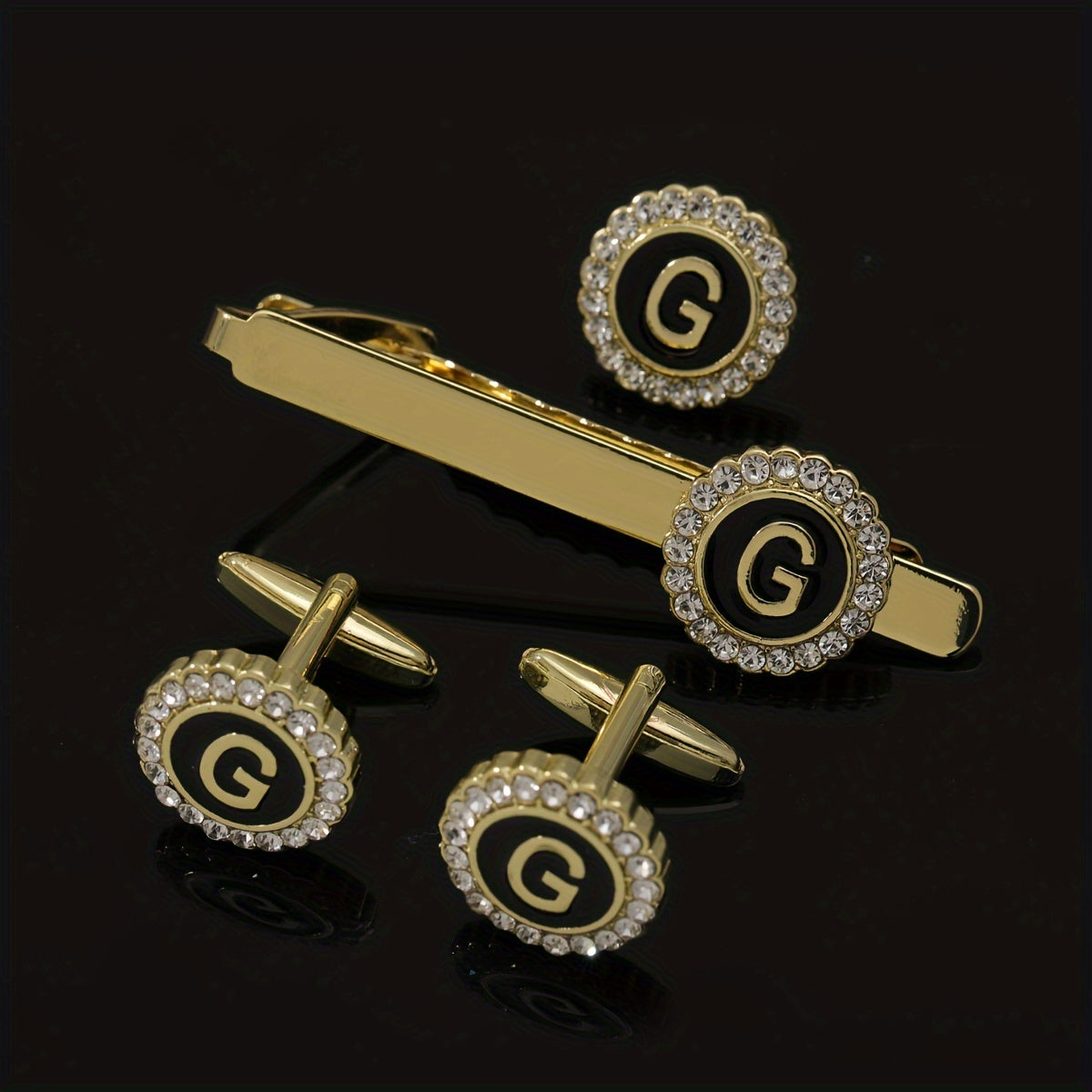 Men's All-Inclusive Accessory Set with Tie Clips Cufflinks Brooches Limited Edition