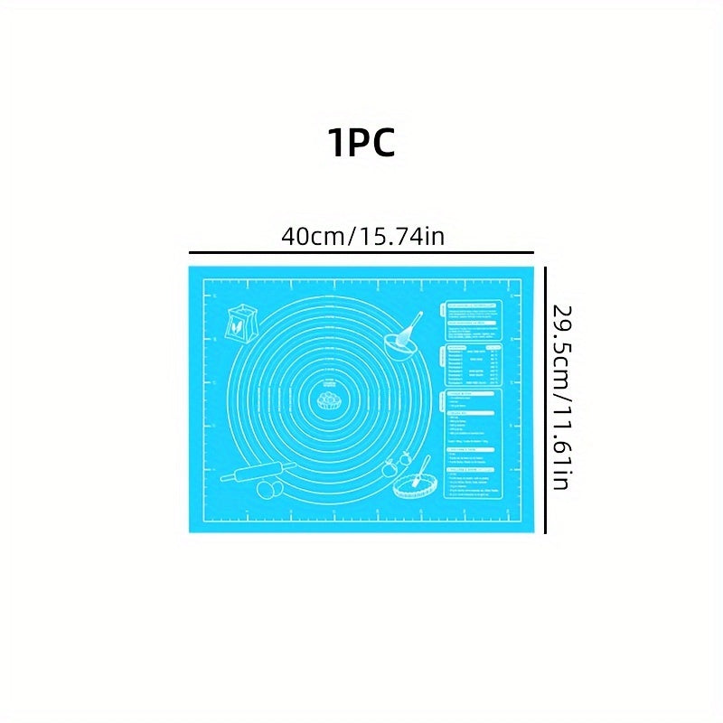 Oson pishirish va yoğurish uchun qo'shimcha qalin oziq-ovqat darajasidagi xamir mato, 5 rangda va 2 o'lchamda mavjud.