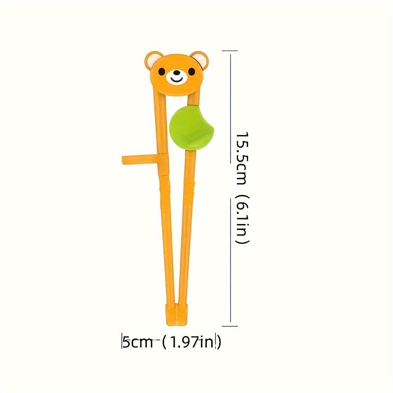 Яркие обучающие палочки для еды с животными в дизайне милого панды, тигра и медведя. Прочные пластиковые палочки идеально подходят для детей, чтобы научиться этикету за столом.