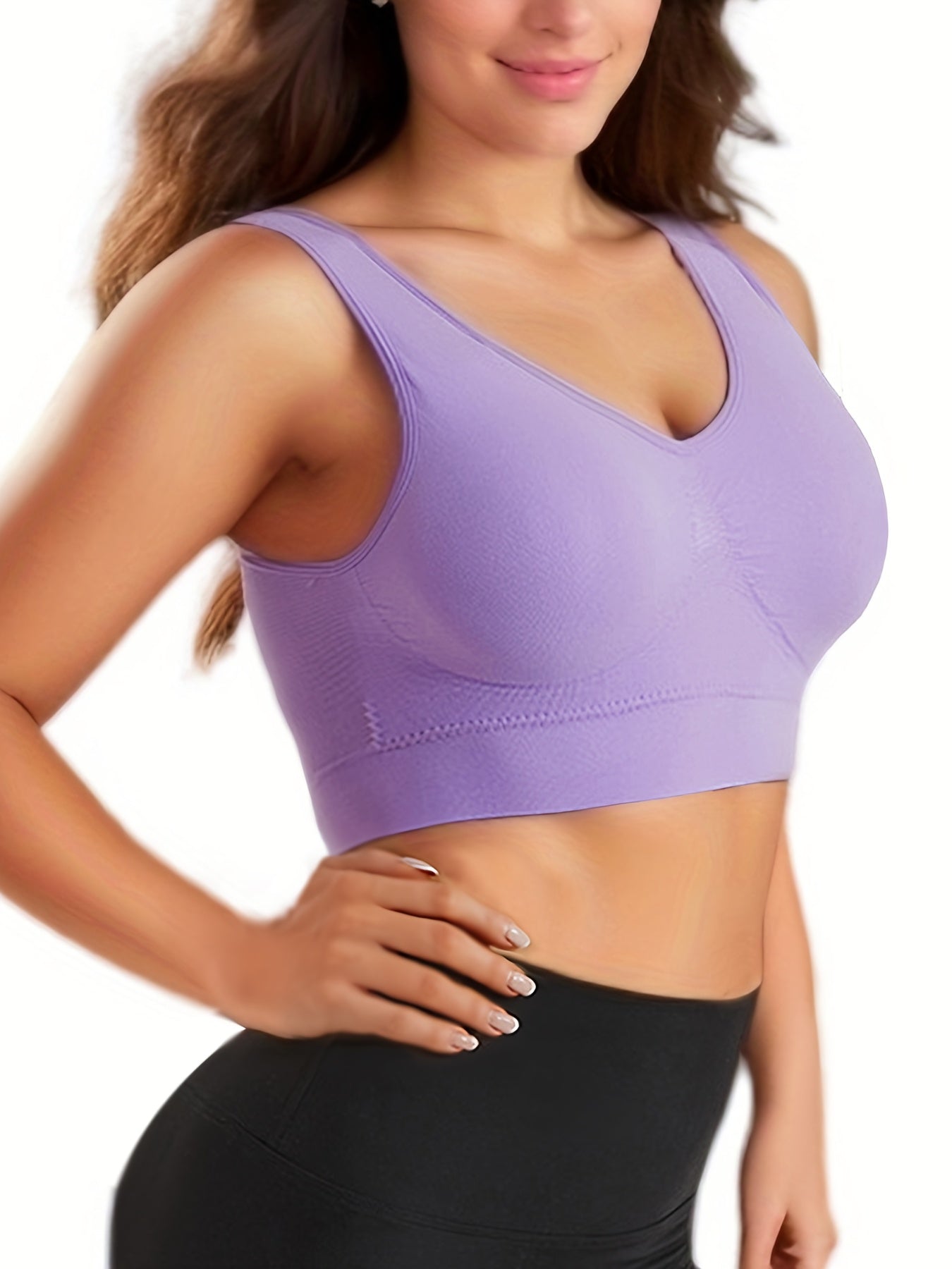 Women's Plus Size Seamless Sports Bras 5XL Breathable Supportive Gym Tops
