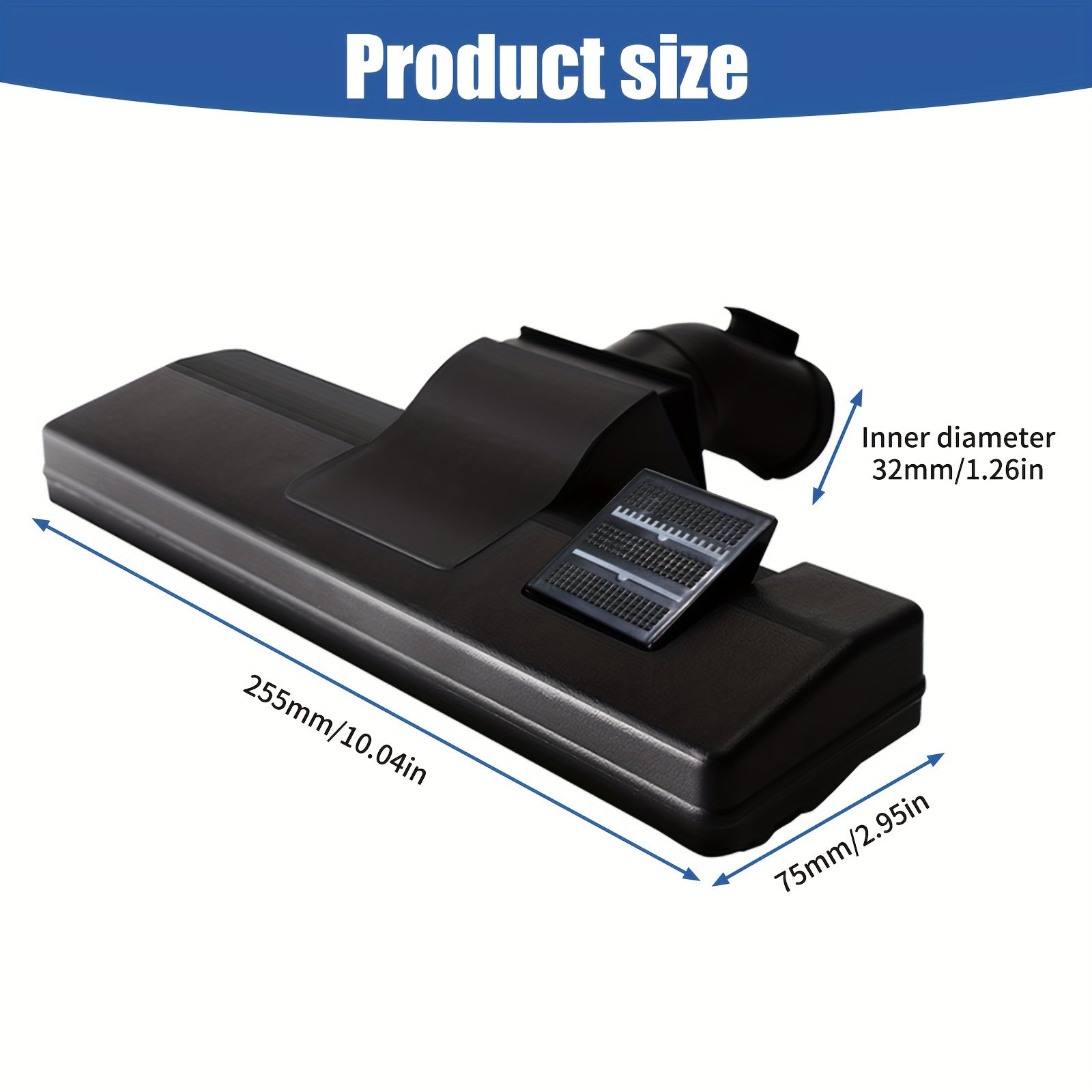 2-in-1 Vacuum Cleaner Attachment Kit with Dusting Brush and Floor Nozzle, Durable Plastic