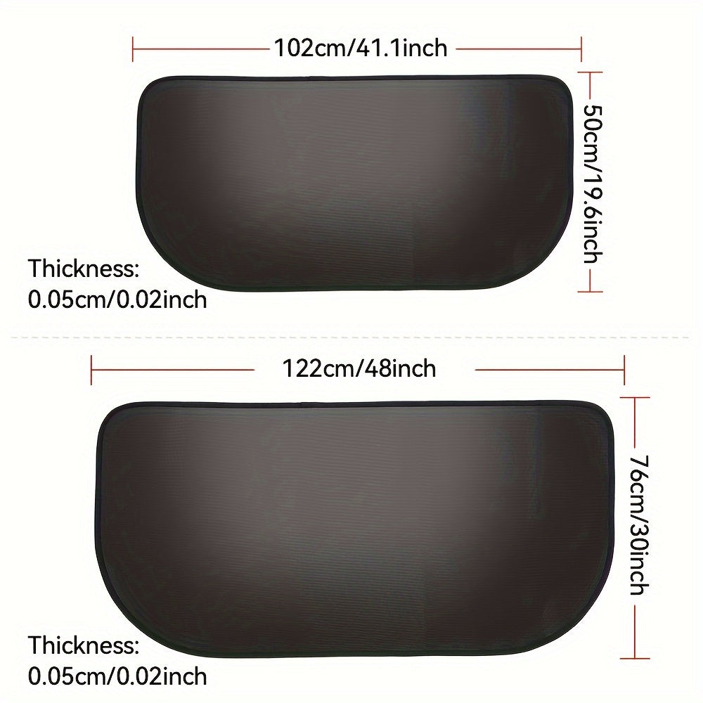 Fireproof Fiberglass Stove Floor Protector Half-Round Oil-Resistant Indoor Hearth Mat