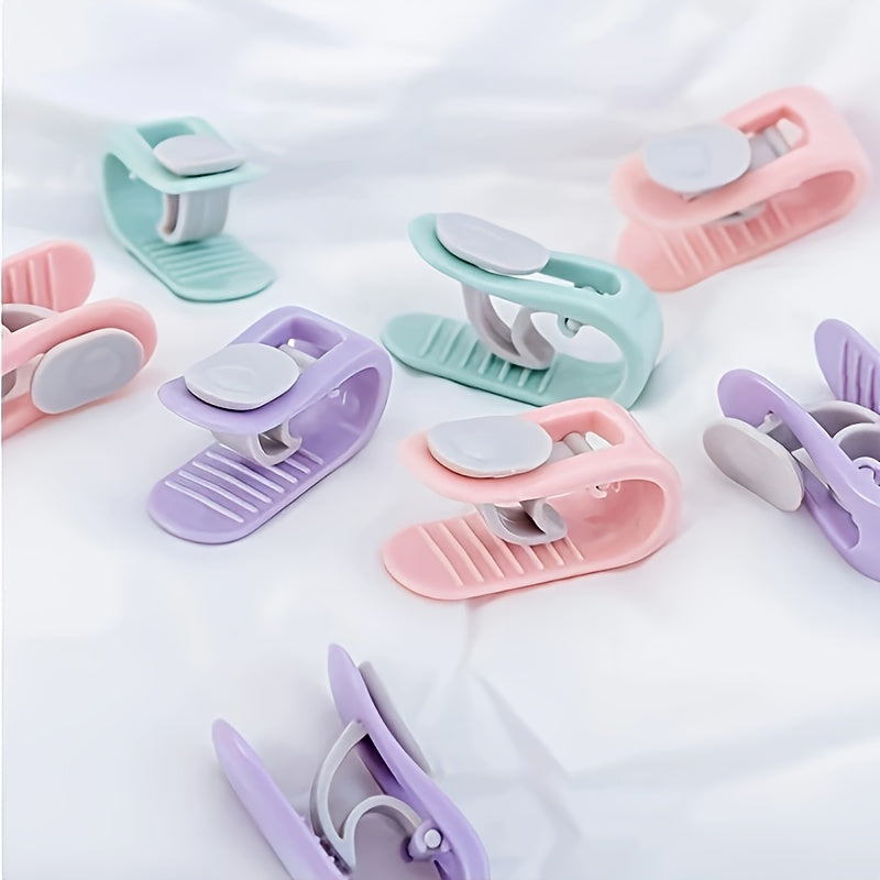Set of 20 Multi-Colored Quilt Holders No-Sew Clips for Bed Sheets Curtains