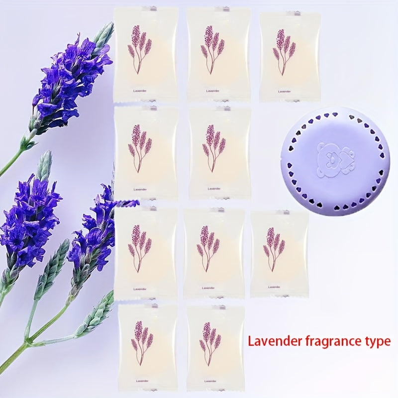10pcs Car Air Freshener Dispenser Long-Lasting Fragrance for Bathrooms and Wardrobes