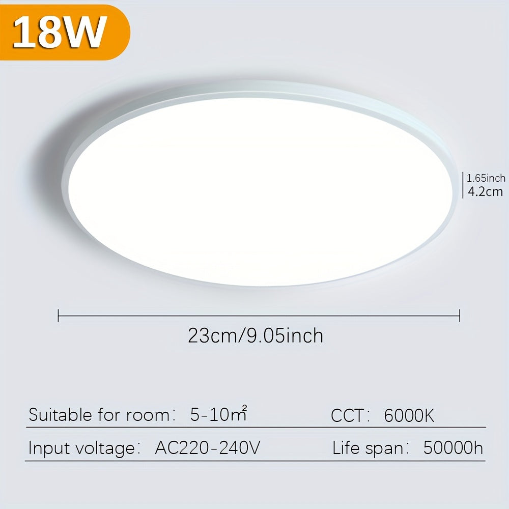LED shift yoritgichi 18W, 27W va 36W o'lchamlarida mavjud, zamonaviy dizayn, yotoqxona, yashash xonasi, hammom va balkon uchun mos, ingichka ko'p rangli variantlarda keladi.