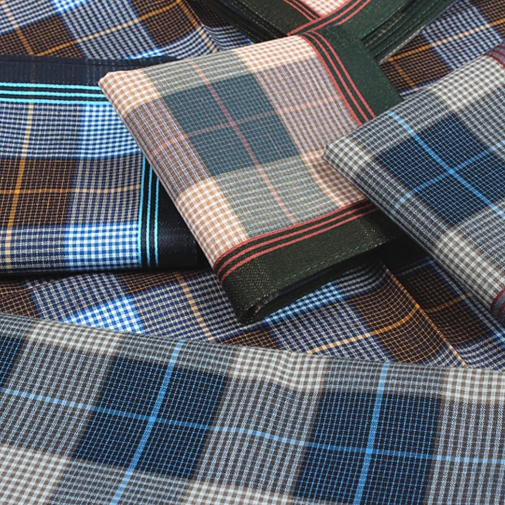 Paquete de 6 pañuelos de algodón a cuadros para hombre, suaves, para sudadera, regalo