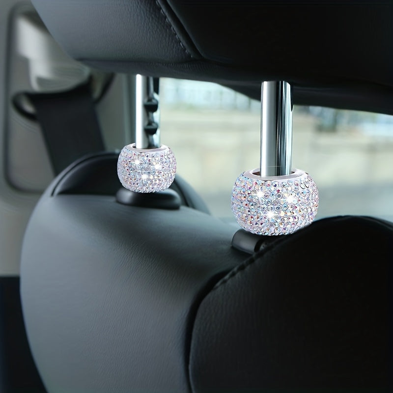 Women Car Interior Rhinestone Headrest Decoration Ring