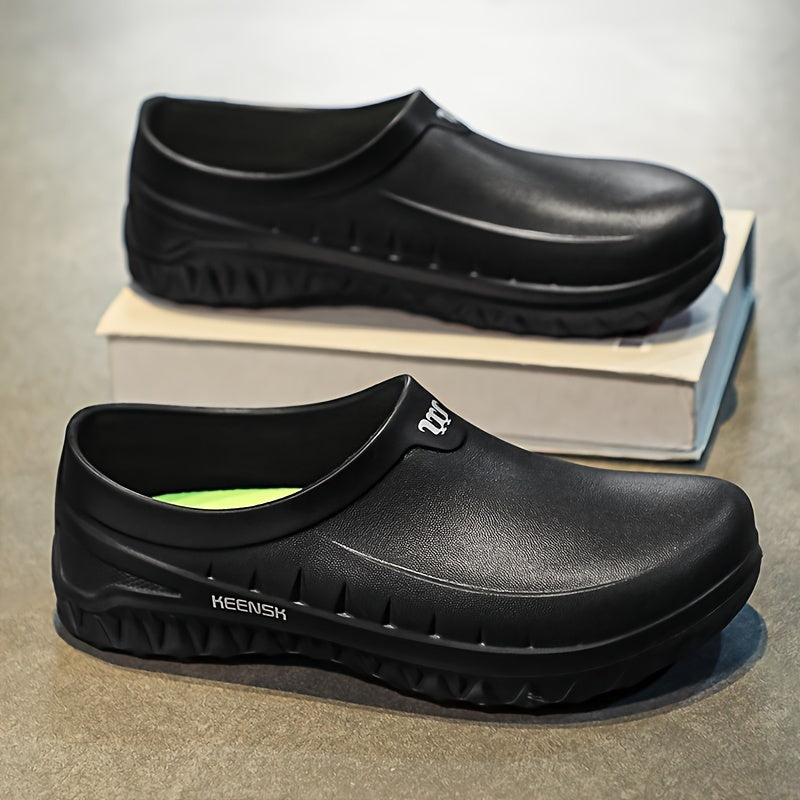 Women's Slip-On Work Shoes Non-Slip EVA Rubber Sole Black Kitchen Healthcare