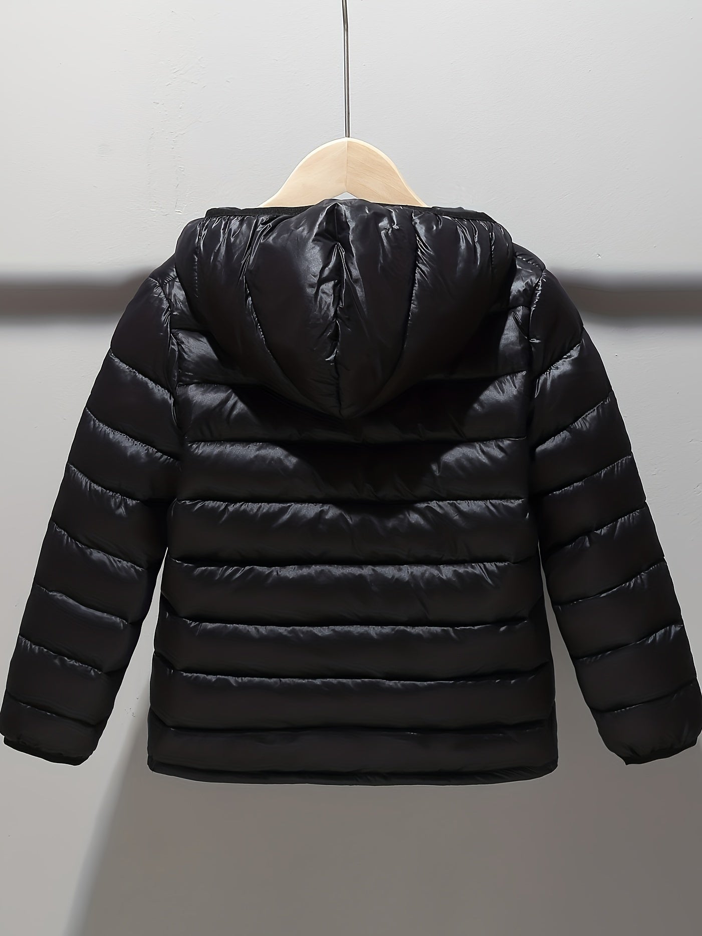 Girls Hooded Coat for Autumn Winter Casual Solid Polyester Regular Fit