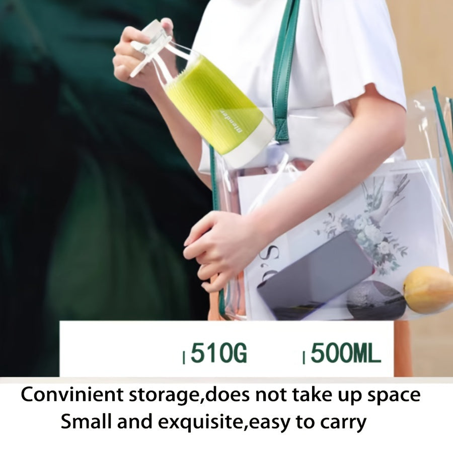 Portable Electric Fruit Juicer Blender 500ML Wireless USB Rechargeable Personal Smoothie Shake Cup