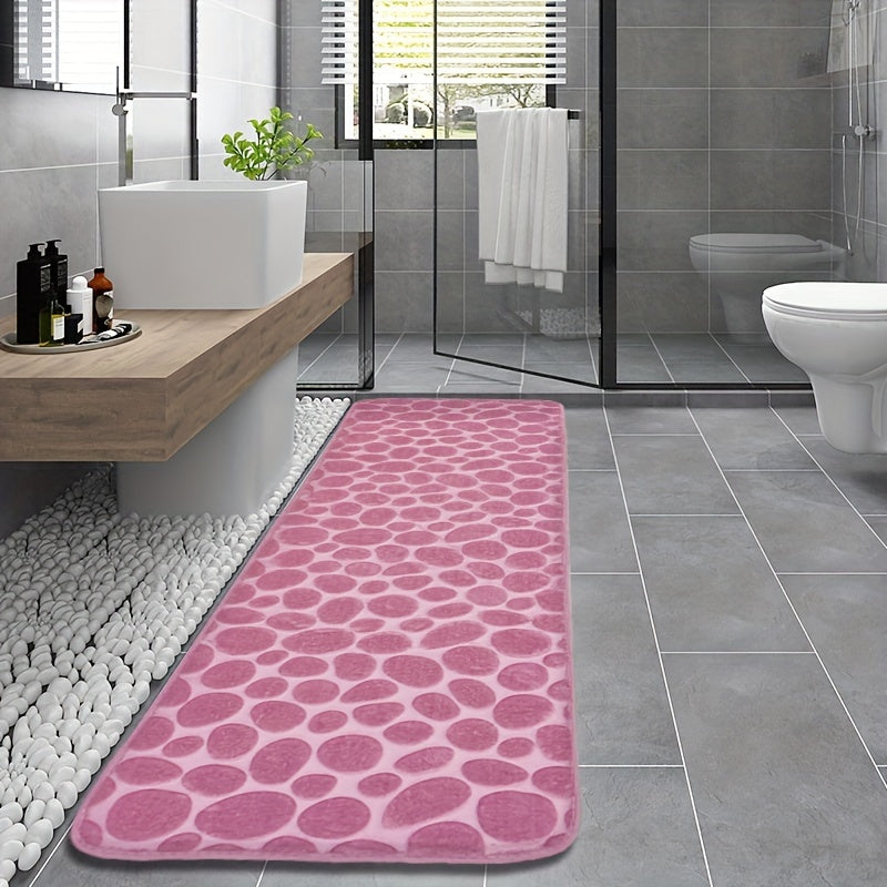 Элегантный коврик из полиэстера с геометрическим узором — роскошный, нескользящий и впитывающий, идеально подходит для ванных комнат, спален, кухонь и других помещений — прочный, устойчивый к пятнам и легкоочищаемый коврик для пола и ванной комнаты