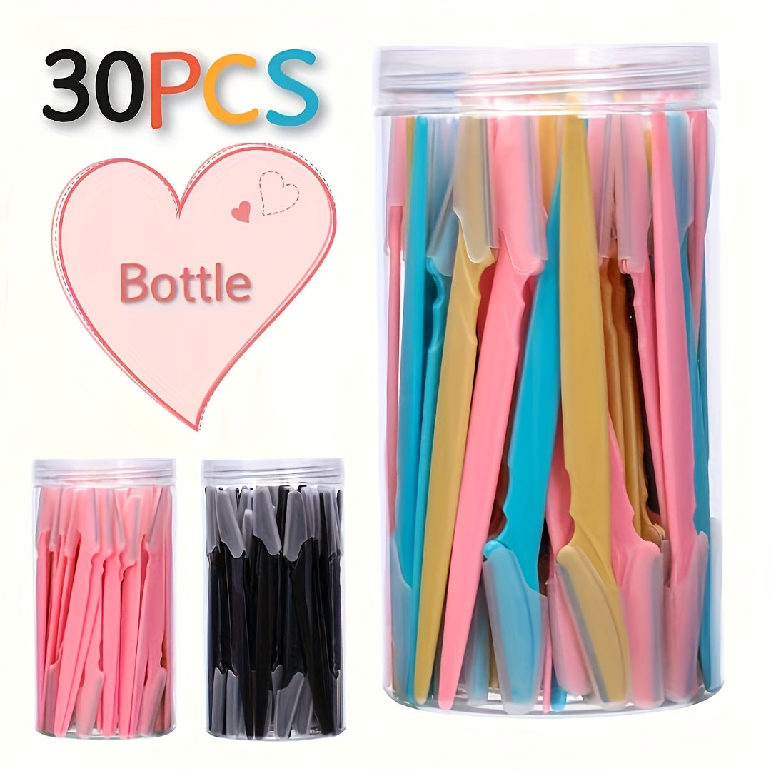 ko‘p rangli qoshlarni tozalash uchun set, xavfsizlik pichog‘i bilan soch olib tashlash trimmeri