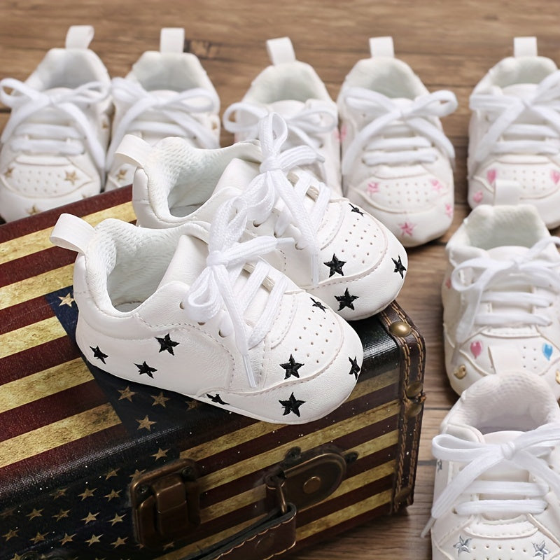 Yangi tug'ilgan o'g'il bolalar uchun yulduz shaklidagi tasmali sport poyabzal, engil, barcha mavsumlar uchun PU taglik