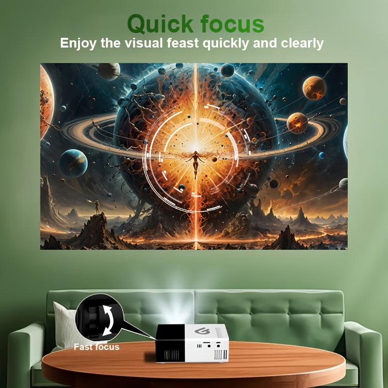 Mini Home Theater Projector for Movies and Games with USB SD Remote