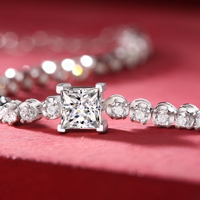Sterling Silver Moissanite Tennis Bracelet for Weddings and Special Occasions
