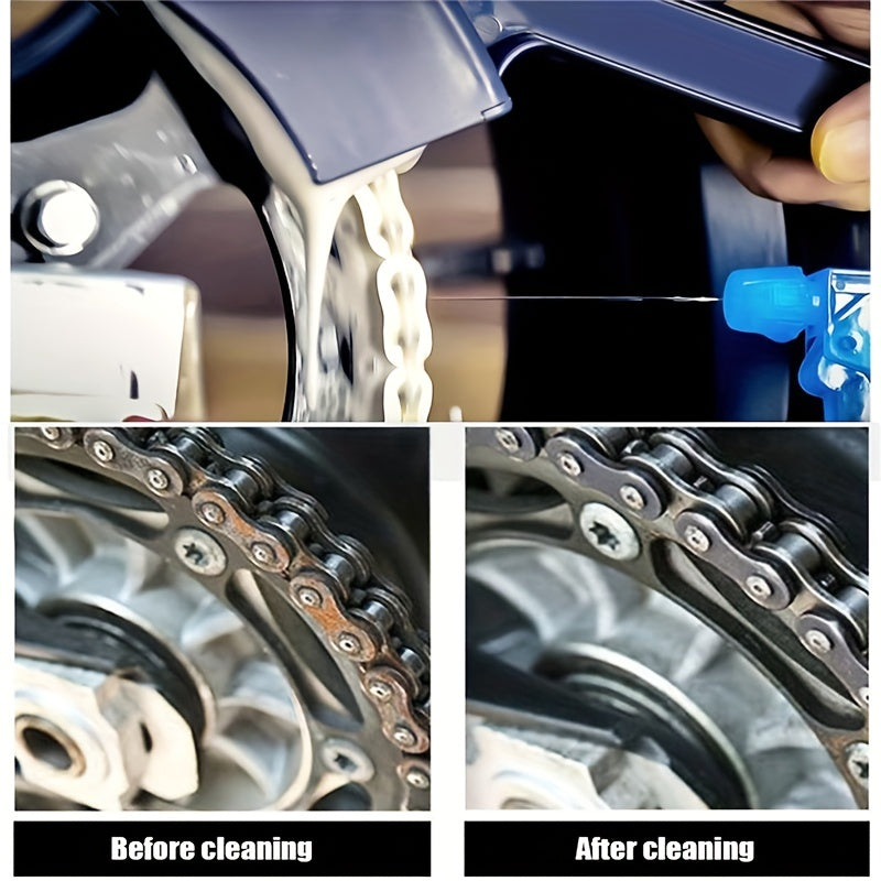 Motorcycle Chain Cleaner Durable ABS Black Easy-Clean for Touring Bikes