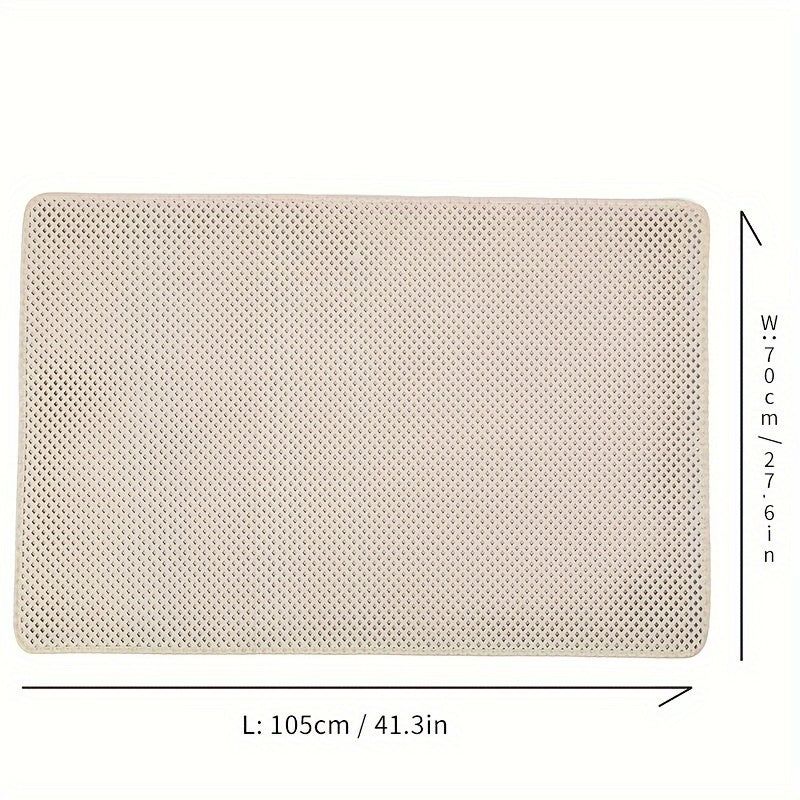 Extra Large EVA Cat Litter Mat Double-Layer Filtering Washable Leakproof Anti-Splash