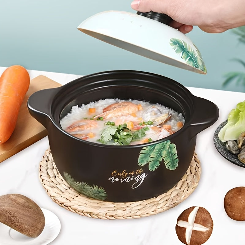 Ceramic Casserole Dish 67oz High-Temperature Resistant Induction Compatible for Soups Stews