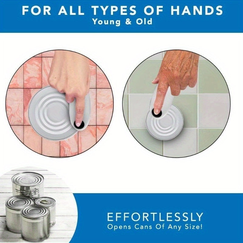 Bepul shisha tutqich bilan portativ elektr koni va bankani ochuvchi, keksa odamlar uchun qo'ldan ozod dizayn, jarohat va zo'riqishni oldini oladi, batareyali ishlaydi (Oq).