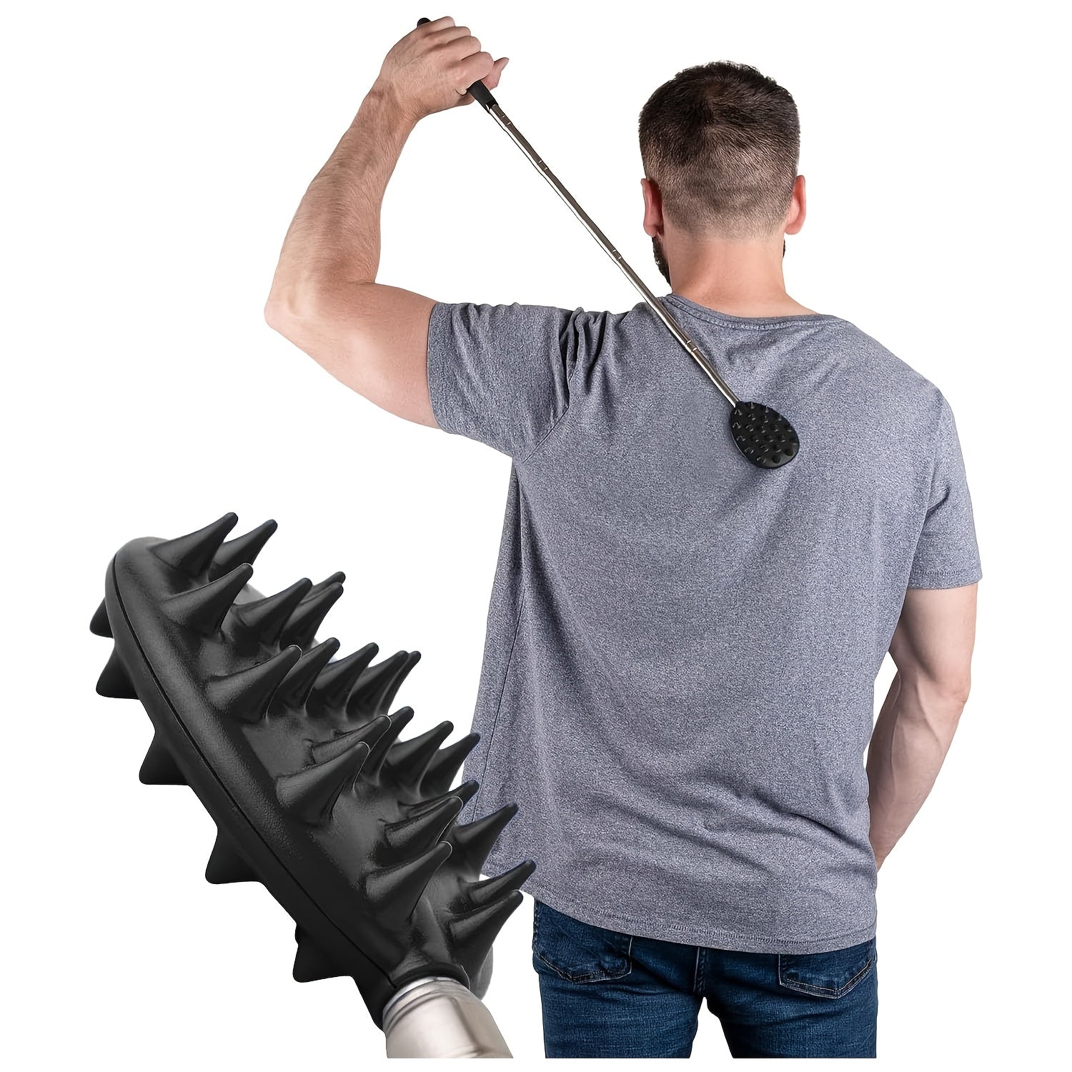 Back Scratcher with Retractable Handle 24 Inch Long Spiky Texture Ergonomic Durable for Home and Travel