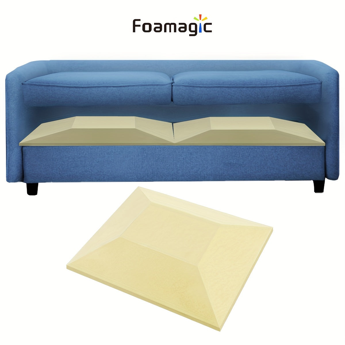 Wood-Free Furniture Repair Bracket Yellow 50.8cm Foam Sofa Cushion Support