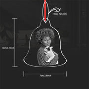 Personalized Acrylic Photo Bell Ornament for Couples and Adults, Transparent Acrylic