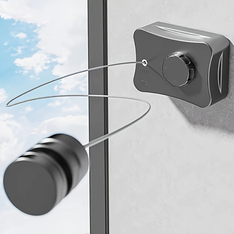 Heavy-Duty Stainless Steel Retractable Clothesline 5.1m Indoor Outdoor Laundry Line