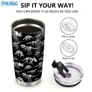 Dinosaur Insulated Tumbler 20oz Stainless Steel Leak-Proof Flip Lid Hot Cold Drink