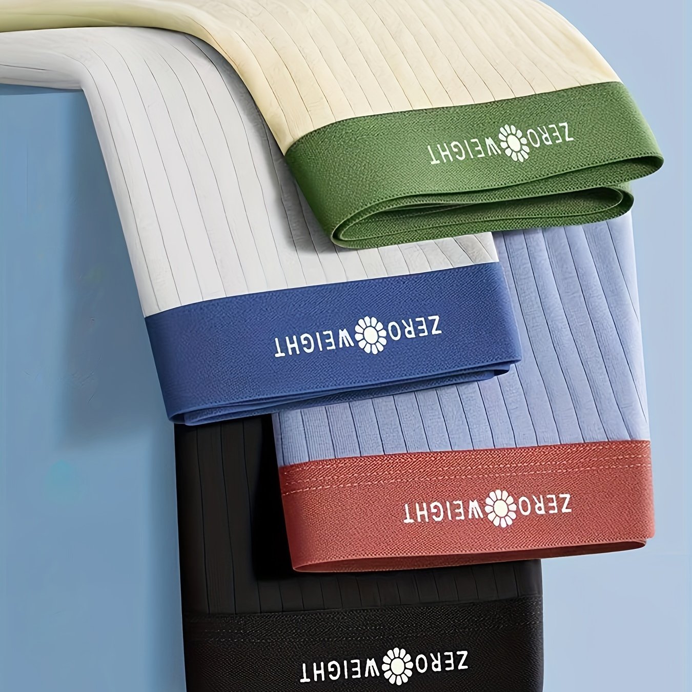 Men's Cotton Boxer Briefs Set of 4 Breathable Soft Stretch Solid Color Underwear